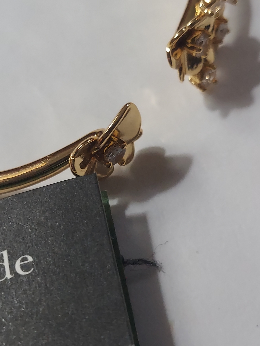 kate spade New York Gold Floral Cuff Bracelet - Picture 2 of 7